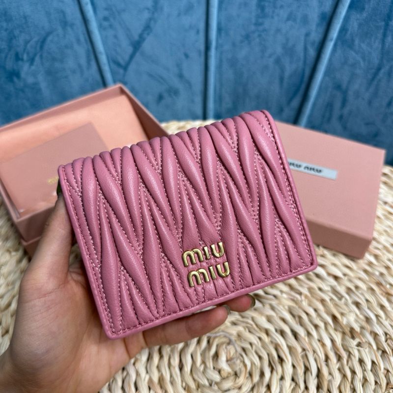 Miu miu Small matelassé nappa leather wallet