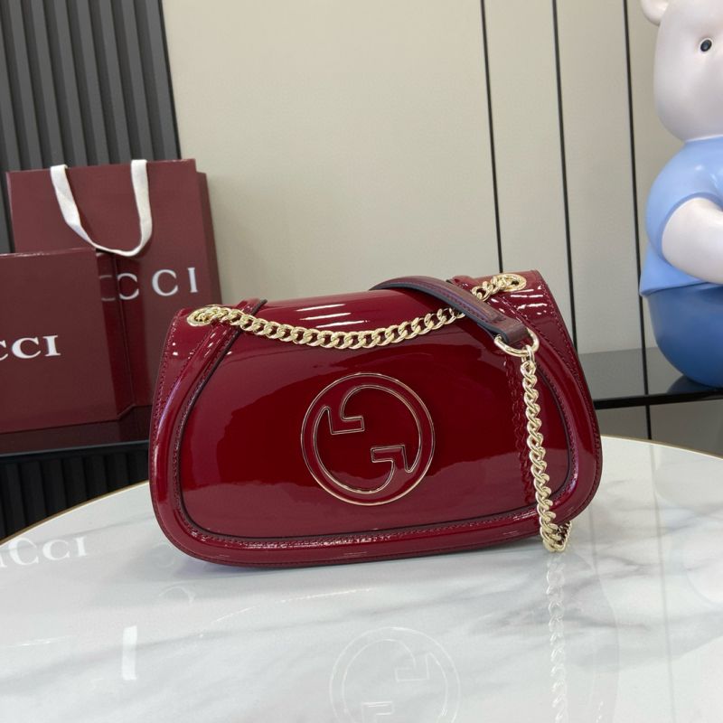 Gucci Blondie Small Shoulder Bag- Rosso Ancora red