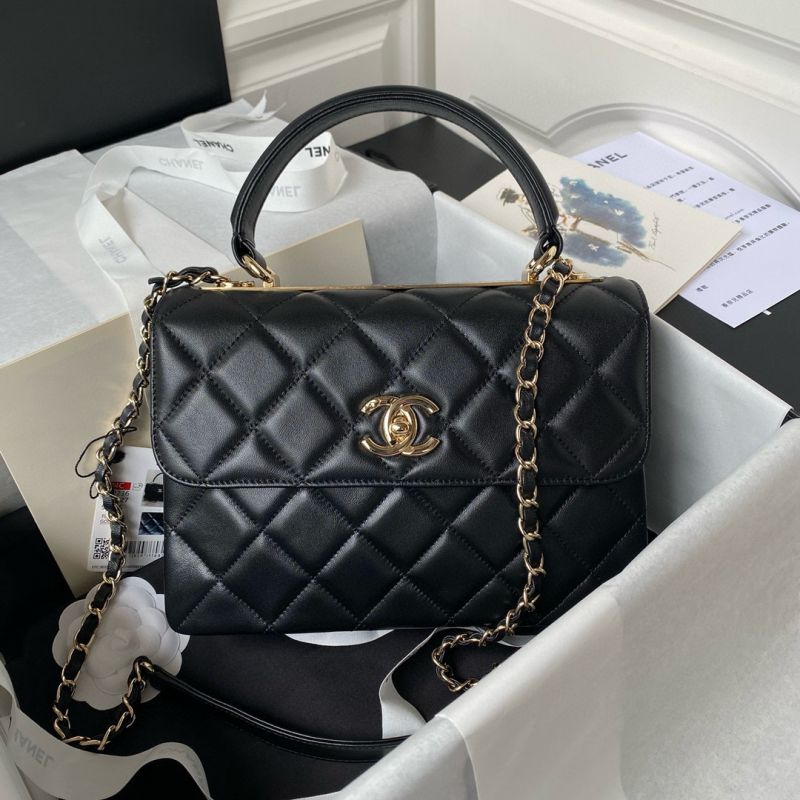 Chanel Top Griff Klappe Tasche