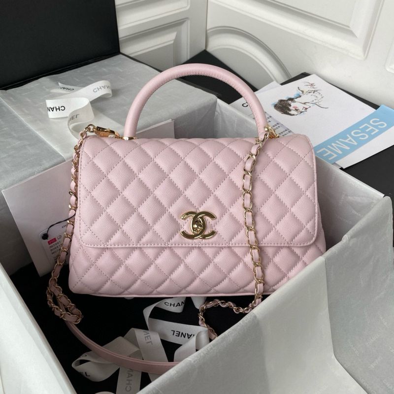 Chanel Medium Coco Handle Bag-Pink 
