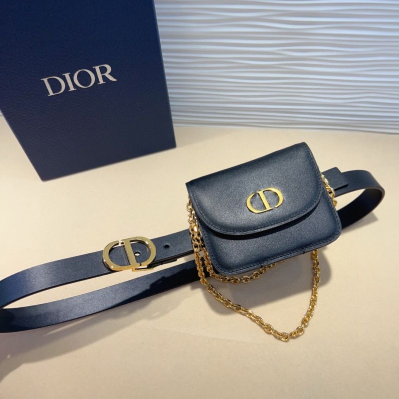 Dior dünner Gürtel mit Tasche