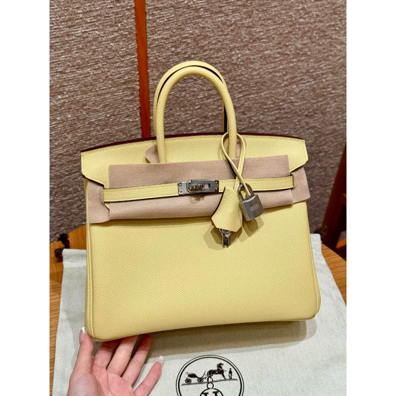 Hermes Birkin 25 / 30  in Epsom Leather-Jaune poussin
