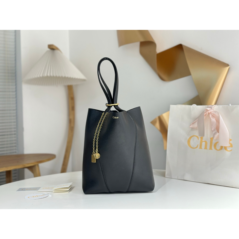 Chloe Mittel Spin Tote-Black