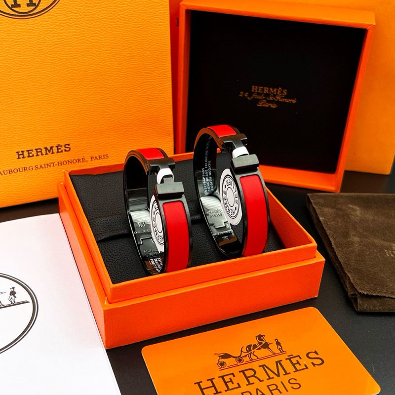 Hermes Clic Matte Bangle-Red
