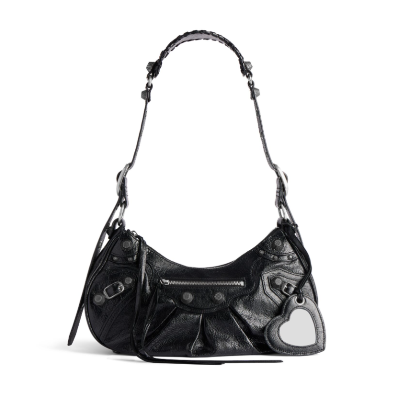Balenciaga Le Cagole Schultertasche Klein-Black