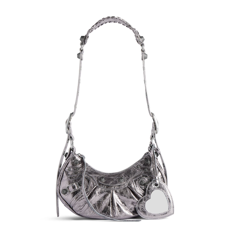 Balenciaga Le Cagole Schultertasche XS-Silver