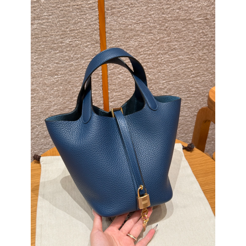 Hermes Tasche Picotin Lock 18/22-Deep Blue