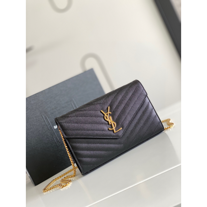 YSL Klassisches Cassandre Portemonnaie-Black
