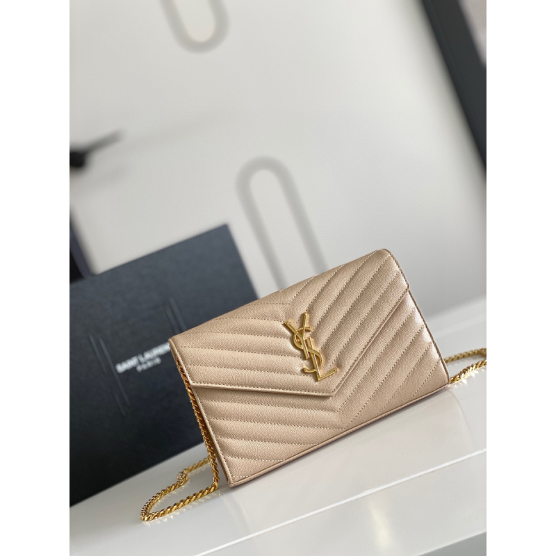 YSL Klassisches Cassandre Portemonnaie-Beige