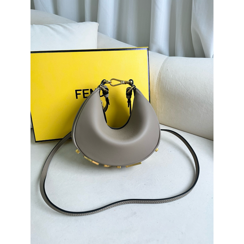 Fendigraphy Mini leather bag-Grey