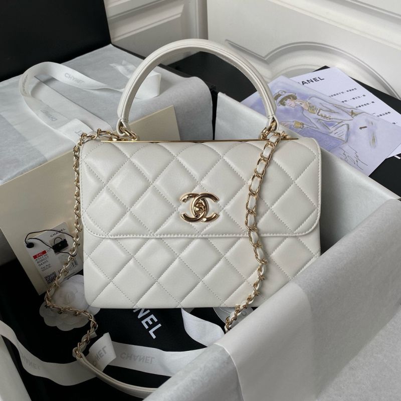 Chanel Top Griff Klappe Tasche