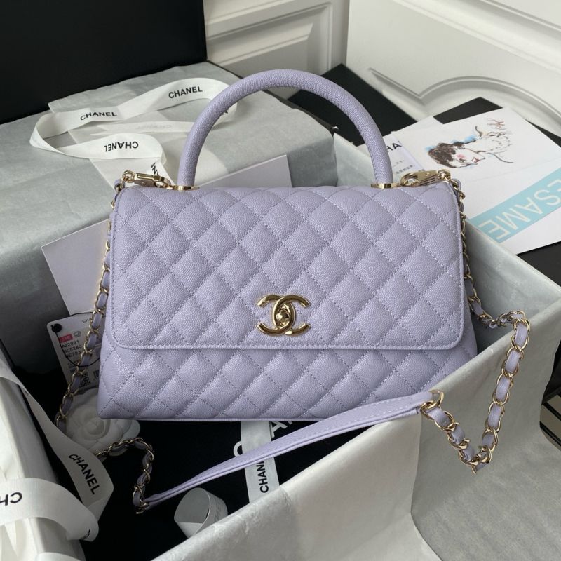 Chanel Medium Coco Handle Bag-Lilac 