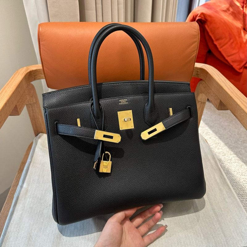Hermes Birkin 25 / Birkin 30  in Togo Leather-Black
