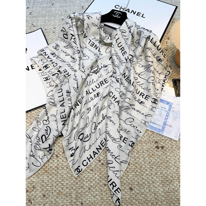 Chanel Silk and Wool Shawl 