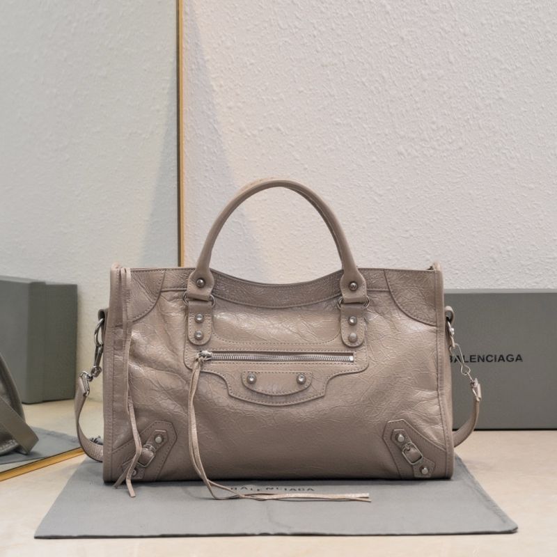 Balenciaga Le City mittlere Tasche-Stone beige