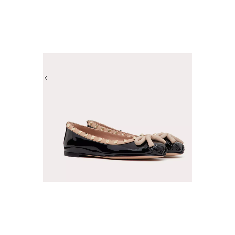 Valentino Garavani Rockstud patent leather ballerina, Size 35-41